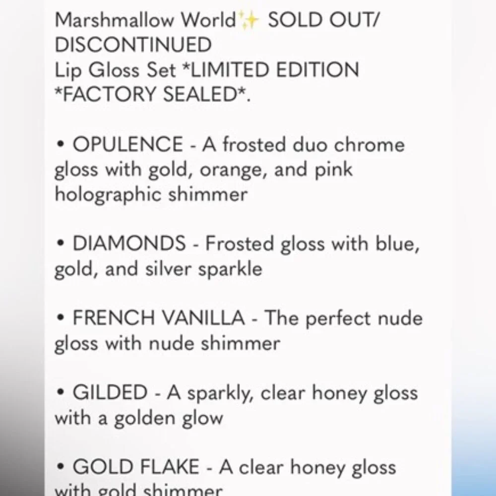 SCOTT BARNES Marshmallow World Lip Gloss Set Limited Edition NIB